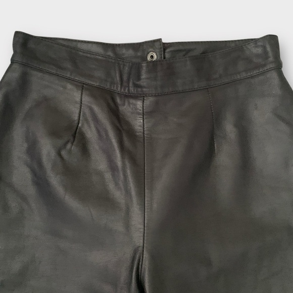 Vintage Danier 80s 90s Black Leather Pants - Picture 7 of 10